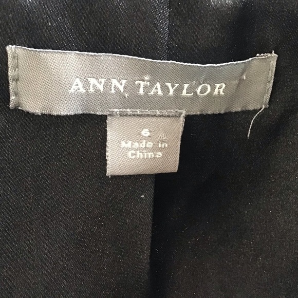 Ann Taylor black and white tweed wool blend blazer fringe edged blazer size 6 - Picture 11 of 14